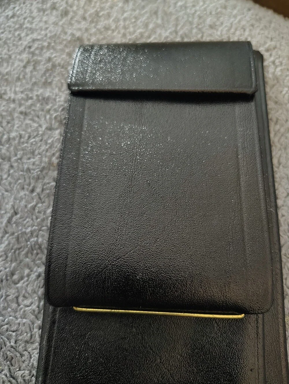 Vintage Ballpak Men's Black Leather Credit Card & Check Holder
